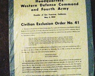 Living Room:   Poster 1    World War ll Civilian                                Exclusion Order No. 41
