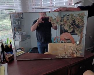 Vintage 1955 MidCentury Turner Flamingo Mirror