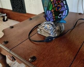 stained glass butterfly lamp