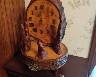 unique vintage wood clock