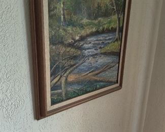 vintage art (river scene)