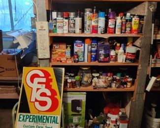 stains, cleaners, wood oils, pickers jars, home maintenance