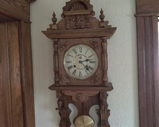 Antique wood clock