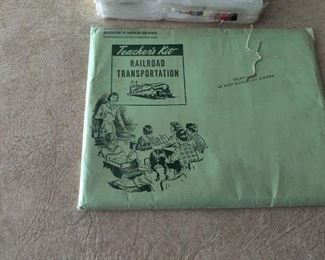 Complete Vintage Railroad Transportation Teachers Kit