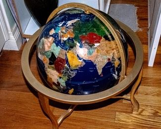 Inlaid Stone Globe