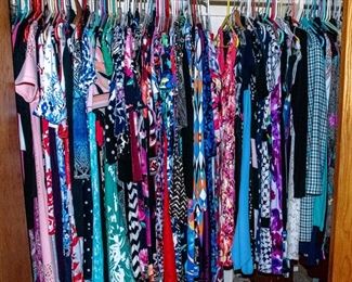 THREE RACKS of Clothing