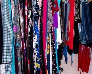 THREE RACKS of Clothing