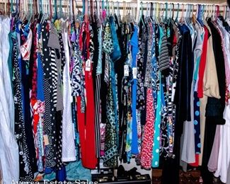 THREE RACKS of Clothing