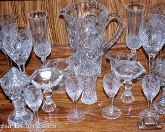 Crystals and pressed glass