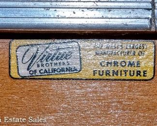 1950s Chrome Dropleaf Table