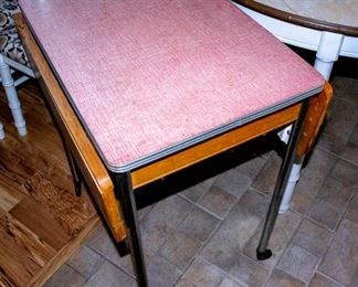 1950s Chrome Dropleaf Table