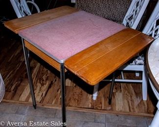 1950s Chrome Dropleaf Table