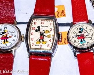 Vintage Mickey/Minnie Mouse Watches