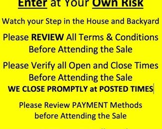 sale guidelines