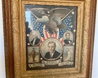 Woodrow Wilson framed poster