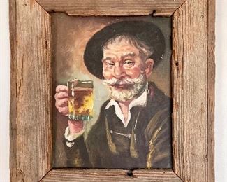 Signed canvas painting “Cheers”
