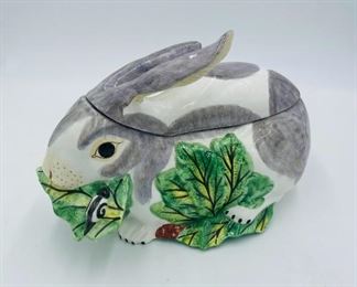 Ceramic Rabbit Covered Dish