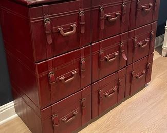 Faux Leather Multi-Drawer Cabinet