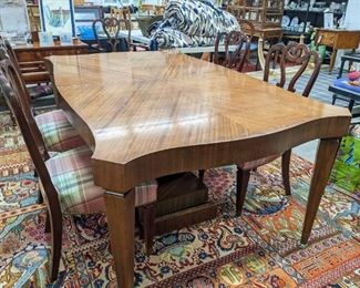 Art Deco Dining Table with Leaves & Pads