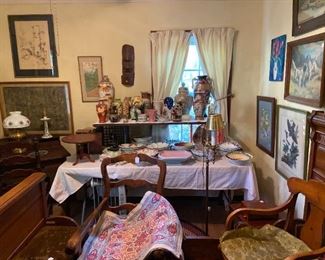 pictures, table, kitchenware