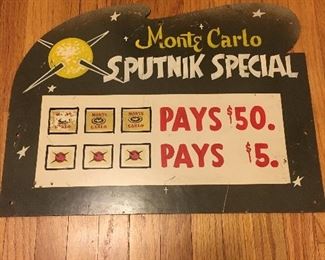 $60 - Early slot machine header from the 1950s/60s