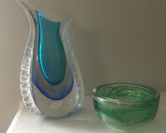 $200 -  Beautiful vintage art glass that is handblown and no chips