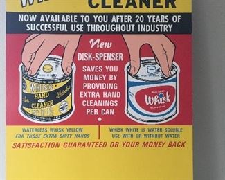 $40 - Vintage cardboard advertising sign with the original easel on the back