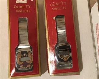 $50 Each - 1970’s Harley Davidson motorcycle watches mint in box