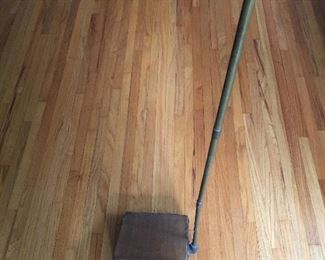 $150 - 1920-30 Rarely seen balloon foot pump from movie theater or store - Works fine and no damage to brass/leather