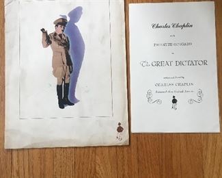 $50 - Charlie Chaplin opening programs for the Great Dictator movie