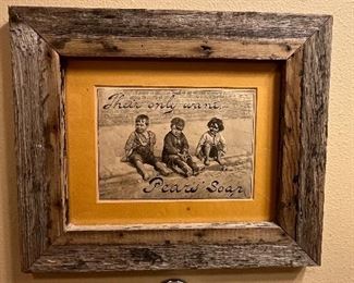Framed Pear Soap Ad