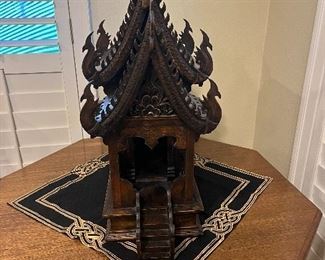 Thai Spirit House. Across Thailand, people place gifts for spirits they believe will bless a home or business. The tradition has been around since ancient times and is still widely practiced today.
