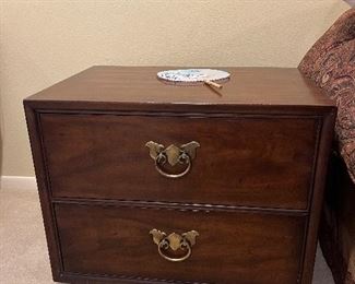 Henredon Bedside Table with two drawers.