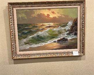 Oil Painting of the ocean