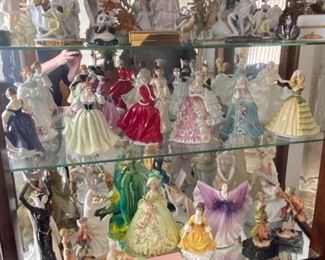 Assorted Porcelain Figurines; includes: Josef originals, Royal Doulton, Lefton and more 