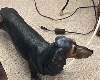 Dachshund decor, hard plastic 