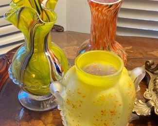 Art Glass - assorted vases