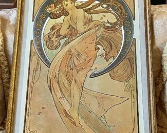 Vintage framed posters, by Alfonso Mucha