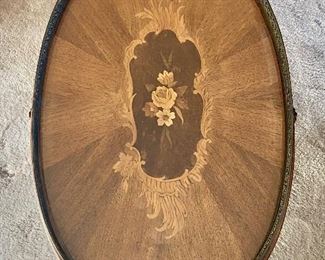 BUY IT NOW! $350 Antique Inlaid Marquetry Tray Table