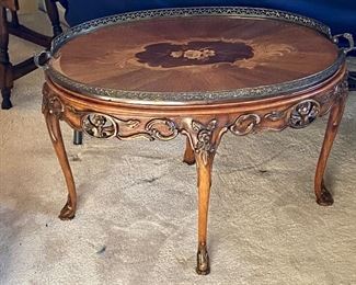 BUY IT NOW! $350 Antique Inlaid Marquetry Tray Table