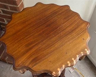 BUY IT NOW! $175 Antique Parlor Table with Scalloped Edges.