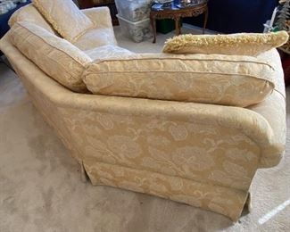 BUY IT NOW! $500 Curved Cream Sofa by Plunkett Furniture