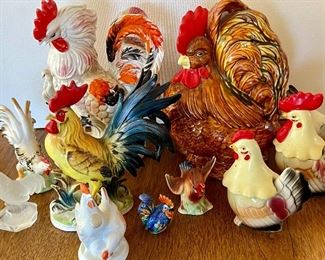 Rooster Collection (ceramic, porcelain, and lead crystal) - by Artmark, Goebel  and Erphelia