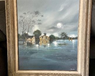 Oil painting by Cassatta. Art is 20 x24, with frame: 28x32 