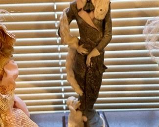 Guiseppe Armani  - Lady with Poodle, retired 13"  