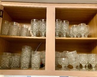 Vintage Anchor Hocking Assorted Glassware - tumblers, mugs, dessert cups, small and large goblets, and rocks glasses 