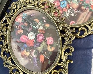Framed Floral Art - set of 2