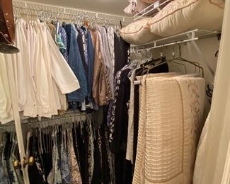 Bedding and throw pillows