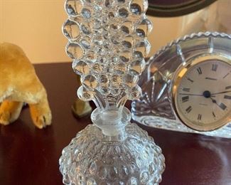 Vintage Hobnail Perfume Bottle with Stopper