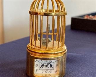 Bulova Limited Edition Miniature Brass Colville Birdcage Clock 